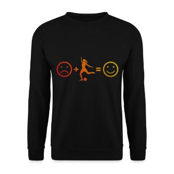 Soccer Soccer Football féminin Football Match de soccer - Sweat-shirt Unisexe - noir - Devant - Alina (178cm) & Michal (187cm)