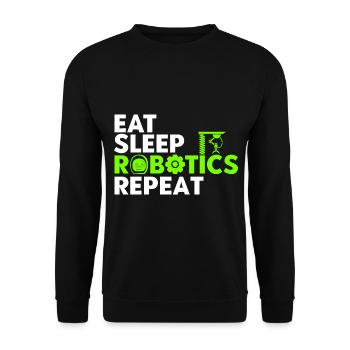 Robot Engineer Teacher Robotics Engineer - Unisex Sweatshirt - black - Front - Alina (178cm) & Michal (187cm)