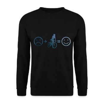 Herren Rennradfahrer Rennradfahren Road Bike - Unisex Pullover - Schwarz - Vorne - Alina (178cm) & Michal (187cm)