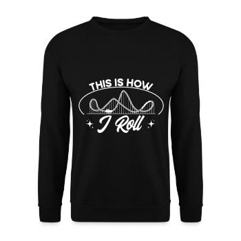 Roller Coaster Amusement Park Roller Coaster Lovers - Unisex Sweatshirt - black - Front - Alina (178cm) & Michal (187cm)