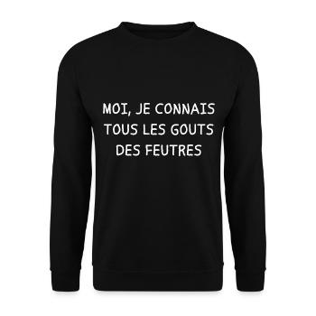 Moi je connait tout les gouts des feutres - Sweat-shirt Unisexe - noir - Devant - Alina (178cm) & Michal (187cm)