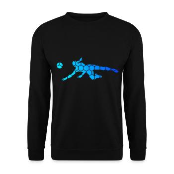 Joueuse de volley-ball volley-ball féminin - Sweat-shirt Unisexe - noir - Devant - Alina (178cm) & Michal (187cm)