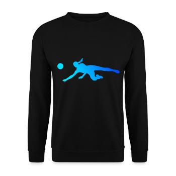 Volleyeur Volleyeur Volley féminin Volley-ball masculin - Sweat-shirt Unisexe - noir - Devant - Alina (178cm) & Michal (187cm)