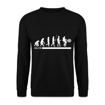Evolution BMX Tshirt Design - Sweat-shirt Unisexe - noir - Devant - Alina (178cm) & Michal (187cm)