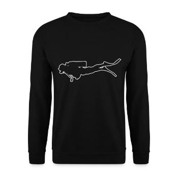 Plongée Femmes Plongée Plongée Libre Plongeur Plongeur Plongeur - Sweat-shirt Unisexe - noir - Devant - Alina (178cm) & Michal (187cm)
