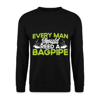 Bagpipes Bagpipes Bagpipes Gift - Unisex Sweatshirt - black - Front - Alina (178cm) & Michal (187cm)
