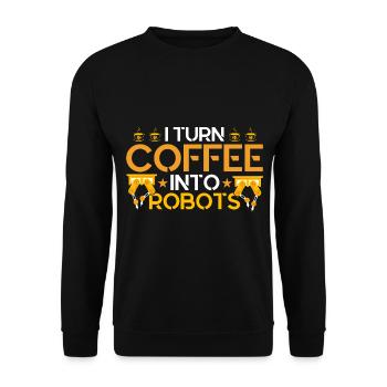 Engineer Teacher Robotics Technology Gift - Unisex Sweatshirt - black - Front - Alina (178cm) & Michal (187cm)