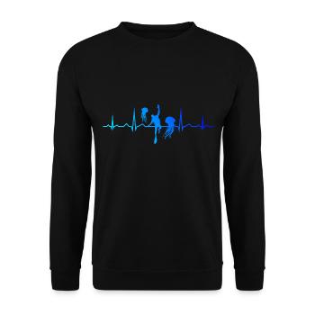 Plongeurs en apnée pour hommes pour femmes - Sweat-shirt Unisexe - noir - Devant - Alina (178cm) & Michal (187cm)