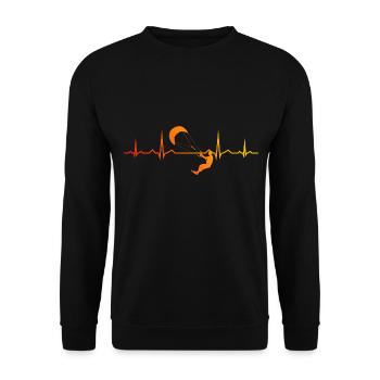 Kiting Men Kitesurf Kite Kitesurfing Women - Unisex Sweatshirt - black - Front - Alina (178cm) & Michal (187cm)