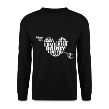 Father's Day Rock T-Shirt Papa Gift Idea - Unisex Sweatshirt - black - Front - Alina (178cm) & Michal (187cm)