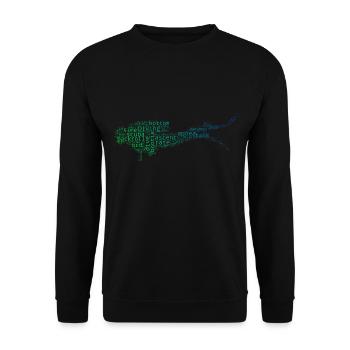 Scuba Taucher Scuba Tauchen Tauchen Herren - Unisex Pullover - Schwarz - Vorne - Alina (178cm) & Michal (187cm)