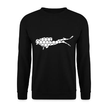 Diver Scuba Taucher Taucher Herren Free Dive - Unisex Pullover - Schwarz - Vorne - Alina (178cm) & Michal (187cm)