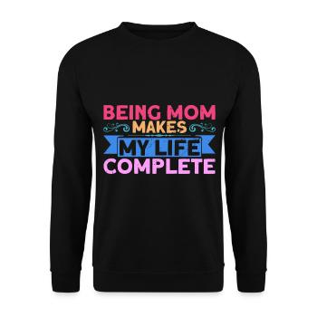 Mutter Mama Großmutter Geschenk - Unisex Pullover - Schwarz - Vorne - Alina (178cm) & Michal (187cm)