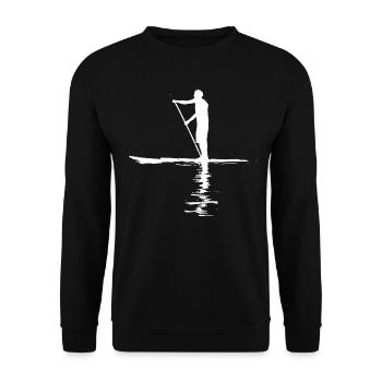 Stand Up Paddling SUP Shirt - Unisex Pullover - Schwarz - Vorne - Alina (178cm) & Michal (187cm)