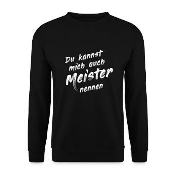 master - Unisex Sweatshirt - black - Front - Alina (178cm) & Michal (187cm)
