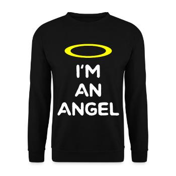 ENGEL - Sweat-shirt Unisexe - noir - Devant - Alina (178cm) & Michal (187cm)