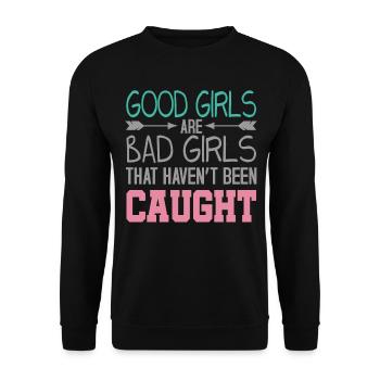 Boese Maedchen JGA Party - Unisex Pullover - Schwarz - Vorne - Alina (178cm) & Michal (187cm)