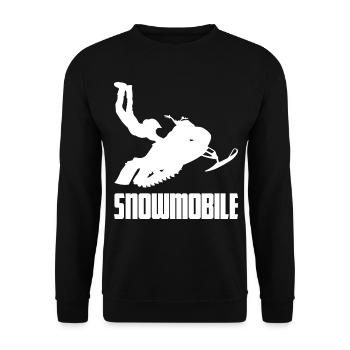 Snowmobile snowmobile snowmobile - Unisex Sweatshirt - black - Front - Alina (178cm) & Michal (187cm)