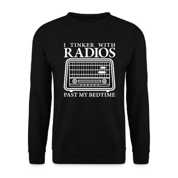CB radio amateur radio operator radio hobby gift - Unisex Sweatshirt - black - Front - Alina (178cm) & Michal (187cm)