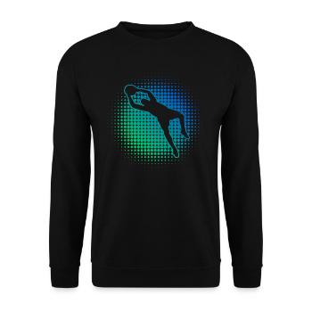 Fußball Torwart Fußballer Fußballspieler - Unisex Pullover - Schwarz - Vorne - Alina (178cm) & Michal (187cm)
