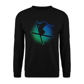 Herren Damen Freestyle Ski Slopestyle Ski Jumping - Unisex Pullover - Schwarz - Vorne - Alina (178cm) & Michal (187cm)