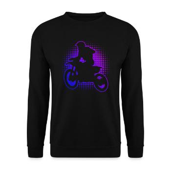 Supermoto Freestyle Motocross Motocross Dirtbike - Sweat-shirt Unisexe - noir - Devant - Alina (178cm) & Michal (187cm)