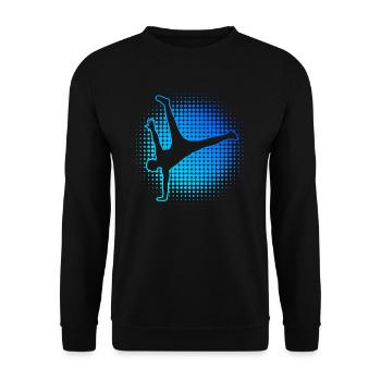 Break Dance Hip Hop Breakdance Homme Bboy - Sweat-shirt Unisexe - noir - Devant - Alina (178cm) & Michal (187cm)