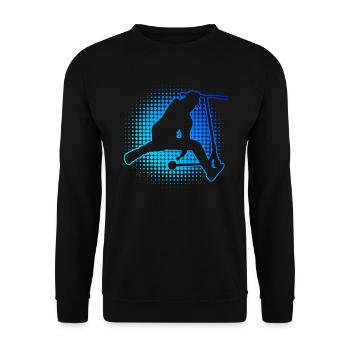 Tretroller Scooter Stunt Damen Stunt Scooter - Unisex Pullover - Schwarz - Vorne - Alina (178cm) & Michal (187cm)