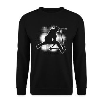 Scooter Stunt Scooter Pedal Scooter Stunt Scooter - Unisex Sweatshirt - black - Front - Alina (178cm) & Michal (187cm)