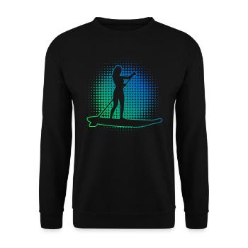Standup Paddle Women's Standup Paddling Men - Unisex Sweatshirt - black - Front - Alina (178cm) & Michal (187cm)