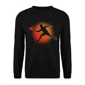 Women's Pickleball Racquetball Play Racquetball - Unisex Sweatshirt - black - Front - Alina (178cm) & Michal (187cm)