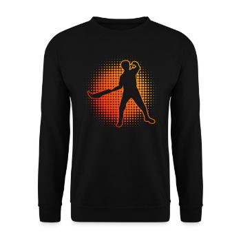 Femmes Hommes Basque Pelote Jai Alai Pelota - Sweat-shirt Unisexe - noir - Devant - Alina (178cm) & Michal (187cm)