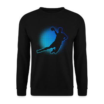 Handballer Herren Damen Handball Handballspieler - Unisex Pullover - Schwarz - Vorne - Alina (178cm) & Michal (187cm)