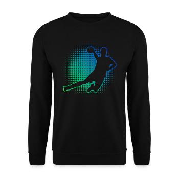 Joueurs de handball masculins Joueurs de handball - Sweat-shirt Unisexe - noir - Devant - Alina (178cm) & Michal (187cm)