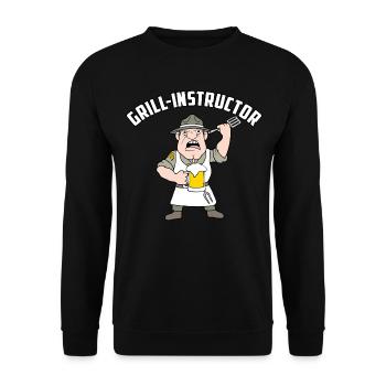 Grill Instructor - Unisex Pullover - Schwarz - Vorne - Alina (178cm) & Michal (187cm)