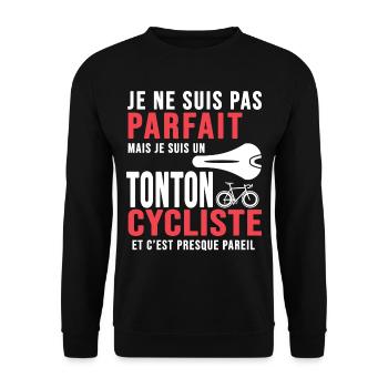 tonton cycliste humour vélo velo vélos velos - Sweat-shirt Unisexe - noir - Devant - Alina (178cm) & Michal (187cm)