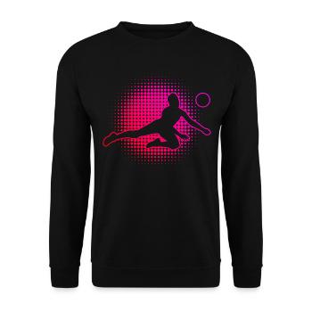 Volley-ball volley-ball volley-ball volleyeur Volley - Sweat-shirt Unisexe - noir - Devant - Alina (178cm) & Michal (187cm)