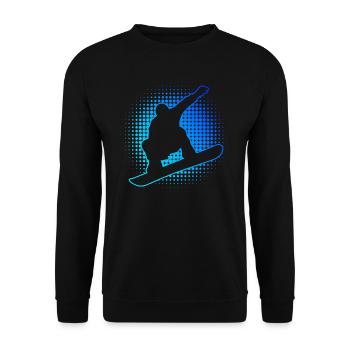 Snowboarder hommes snowboard femmes sports d'hiver - Sweat-shirt Unisexe - noir - Devant - Alina (178cm) & Michal (187cm)