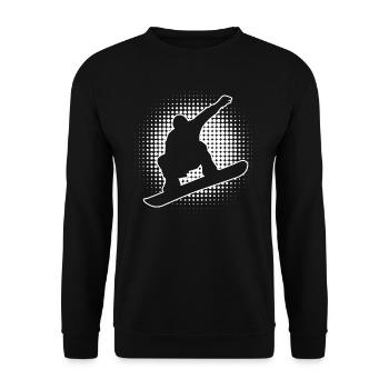 Wintersport Snowboard Snowboarding Snowboarder - Unisex Pullover - Schwarz - Vorne - Alina (178cm) & Michal (187cm)