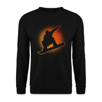 Snowboard hommes femmes snowboard snowboarders - Sweat-shirt Unisexe - noir - Devant - Alina (178cm) & Michal (187cm)