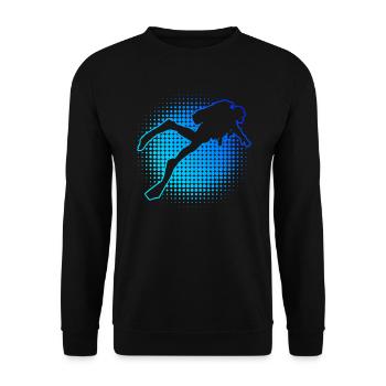 Divers Diving Diving Scuba Diving Ladies - Unisex Sweatshirt - black - Front - Alina (178cm) & Michal (187cm)
