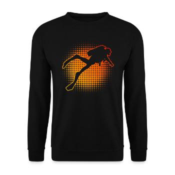 Taucher Scuba Taucher Damen Tauchen Free Dive - Unisex Pullover - Schwarz - Vorne - Alina (178cm) & Michal (187cm)