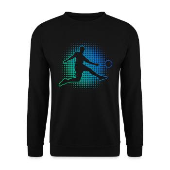 Footballers Football Playing Football Women's Football - Unisex Sweatshirt - black - Front - Alina (178cm) & Michal (187cm)