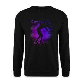 Men's Roller Skating Roller Skates Women - Unisex Sweatshirt - black - Front - Alina (178cm) & Michal (187cm)