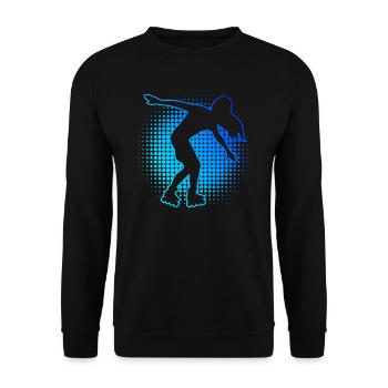 Rollerskate Femmes Roller Skating Roller Patins à roulettes - Sweat-shirt Unisexe - noir - Devant - Alina (178cm) & Michal (187cm)