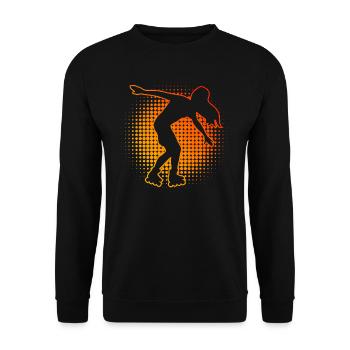 Roller Skating Roller Patins à roulettes - Sweat-shirt Unisexe - noir - Devant - Alina (178cm) & Michal (187cm)