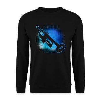 Trompette Trompette Trompette Trompette Joueur de Trompette - Sweat-shirt Unisexe - noir - Devant - Alina (178cm) & Michal (187cm)