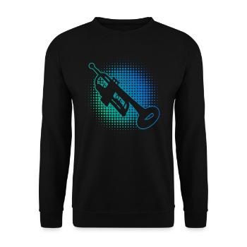 Trumpet Playing Trumpets Players Men - Unisex Sweatshirt - black - Front - Alina (178cm) & Michal (187cm)