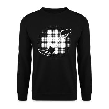 Kiting Men Kite Kitesurf Kitesurfer Women - Unisex Sweatshirt - black - Front - Alina (178cm) & Michal (187cm)