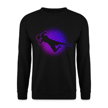Football Goalkeeper Men Female Footballer - Unisex Sweatshirt - black - Front - Alina (178cm) & Michal (187cm)